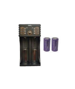 Kit Cargador Dual iVape i2 + 2 Baterías 18350